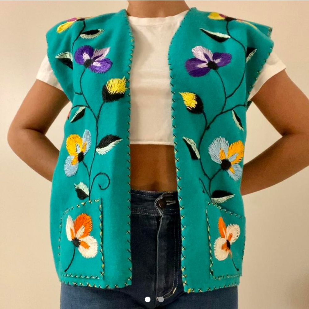 Vintage 70s Felt Sweater Vest